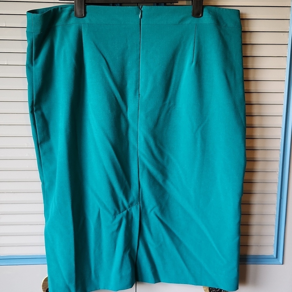 Dressbarn Teal Pencil Skirt - Picture 6 of 10